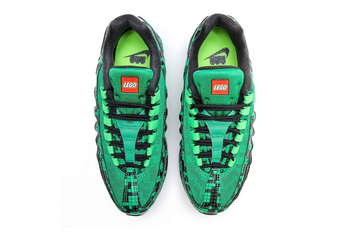 LEGO x Nike Air Max 95 "Lucky Green" Release Info Lucky Green/Black/Green Strike/Metallic Silver IO4799-300