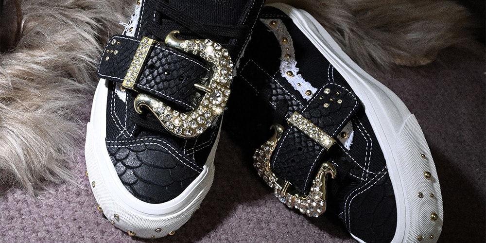 Metagirl Studio Gives the Vans Old Skool 36 a glam yet gritty Maximalist makeover