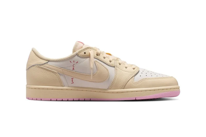 Travis Scott x Air Jordan 1 Low OG SP "Sail/Shy Pink" Pack Drops This Month IQ7604-100, IQ7604-101 Muslin/Sail/University Red/Shy Pink, Sail/Tropical Pink/Shy Pink/Muslin