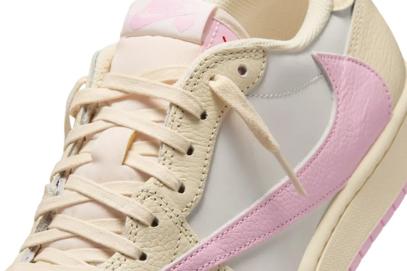 Travis Scott x Air Jordan 1 Low OG SP "Sail/Shy Pink" Pack Drops This Month IQ7604-100, IQ7604-101 Muslin/Sail/University Red/Shy Pink, Sail/Tropical Pink/Shy Pink/Muslin