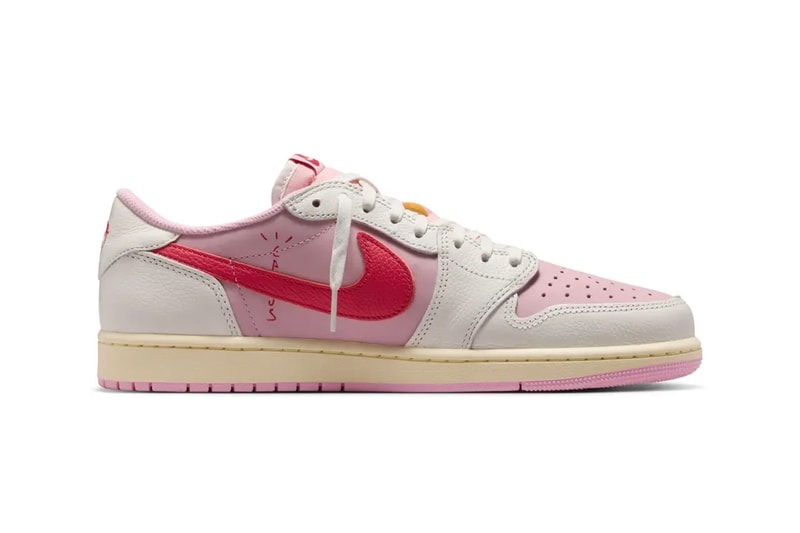 Travis Scott x Air Jordan 1 Low OG SP "Sail/Shy Pink" Pack Drops This Month IQ7604-100, IQ7604-101 Muslin/Sail/University Red/Shy Pink, Sail/Tropical Pink/Shy Pink/Muslin