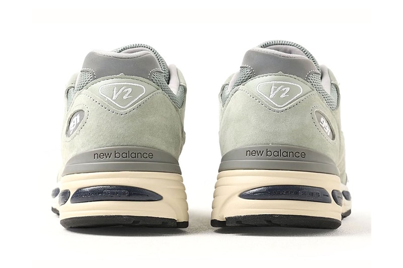 New Balance Made in UK 991v2 "Sea Glass" U991BB2 suede cream midsolw abzrb sbs cushioning 