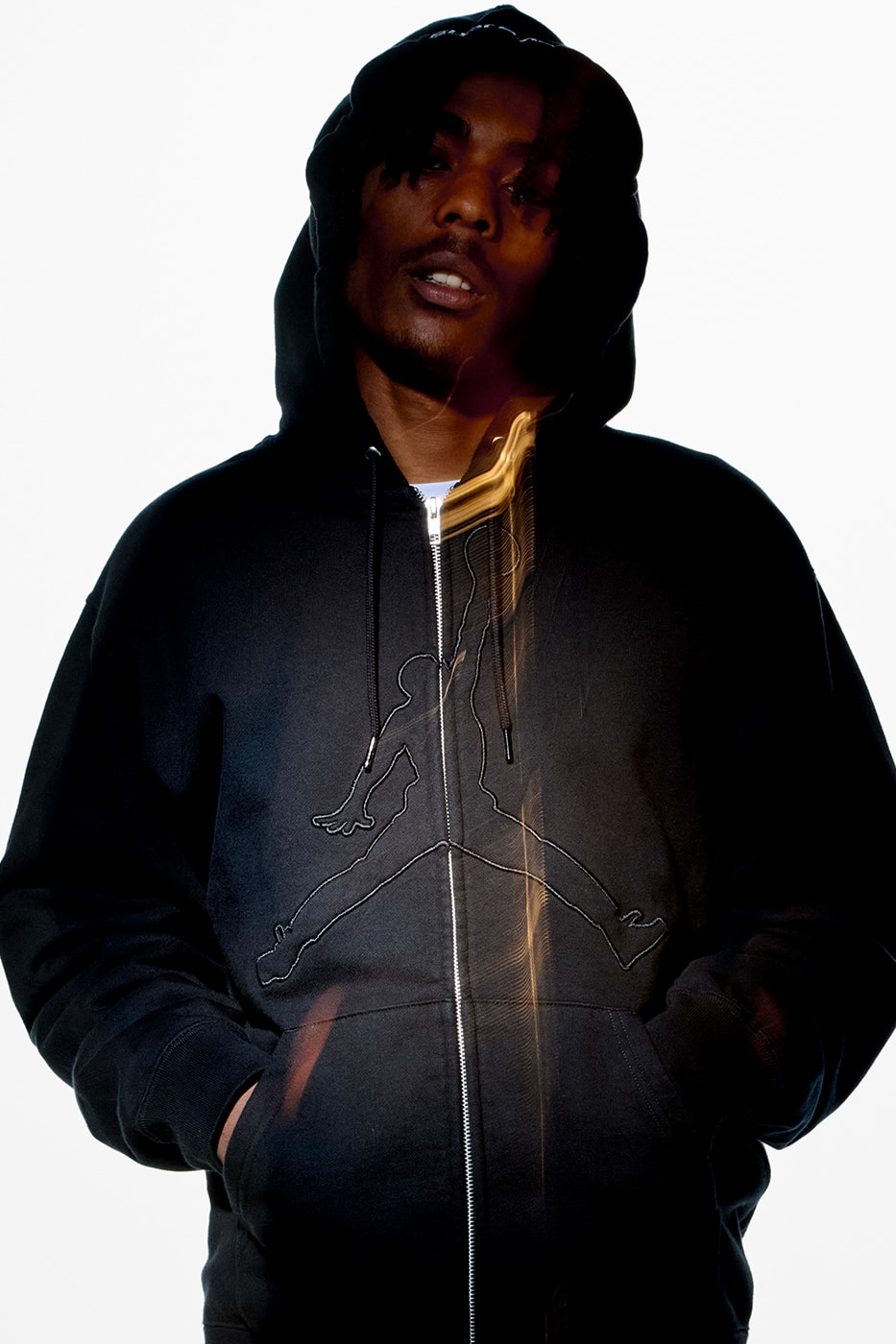 Jordan Brand x Supreme Spring 2026 Collaboration hooded leather jacket track pants zip up hooded sweatshirt basketball short jersey track jacket