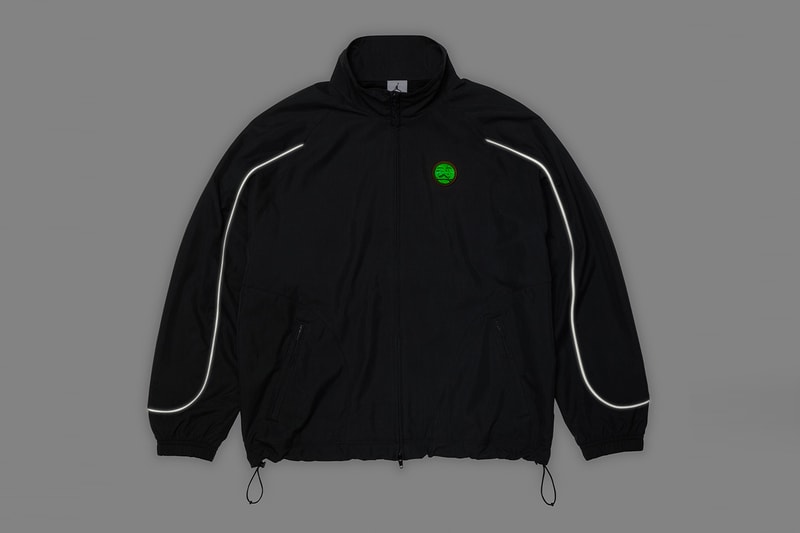 Jordan Brand x Supreme Spring 2026 Collaboration hooded leather jacket track pants zip up hooded sweatshirt basketball short jersey track jacket