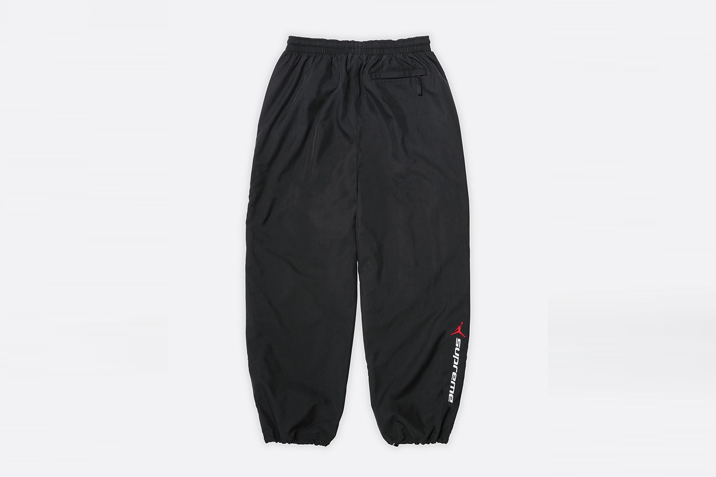 Jordan Brand x Supreme Spring 2026 Collaboration hooded leather jacket track pants zip up hooded sweatshirt basketball short jersey track jacket