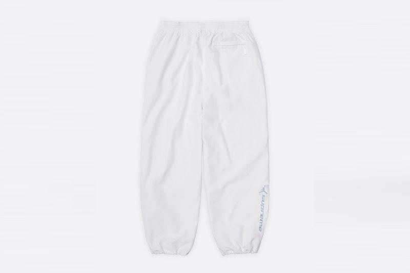 Jordan Brand x Supreme Spring 2026 Collaboration hooded leather jacket track pants zip up hooded sweatshirt basketball short jersey track jacket