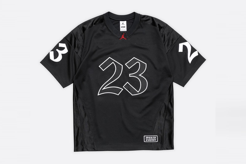Jordan Brand x Supreme Spring 2026 Collaboration hooded leather jacket track pants zip up hooded sweatshirt basketball short jersey track jacket