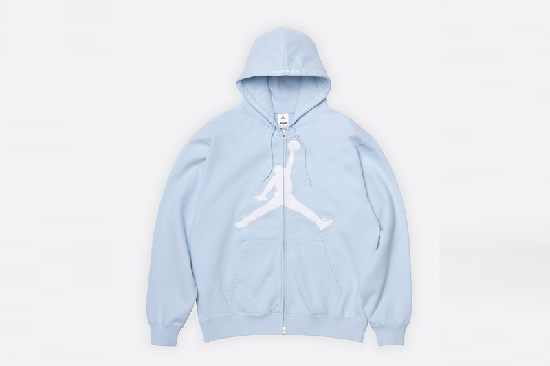 Jordan Brand x Supreme Spring 2026 Collaboration hooded leather jacket track pants zip up hooded sweatshirt basketball short jersey track jacket