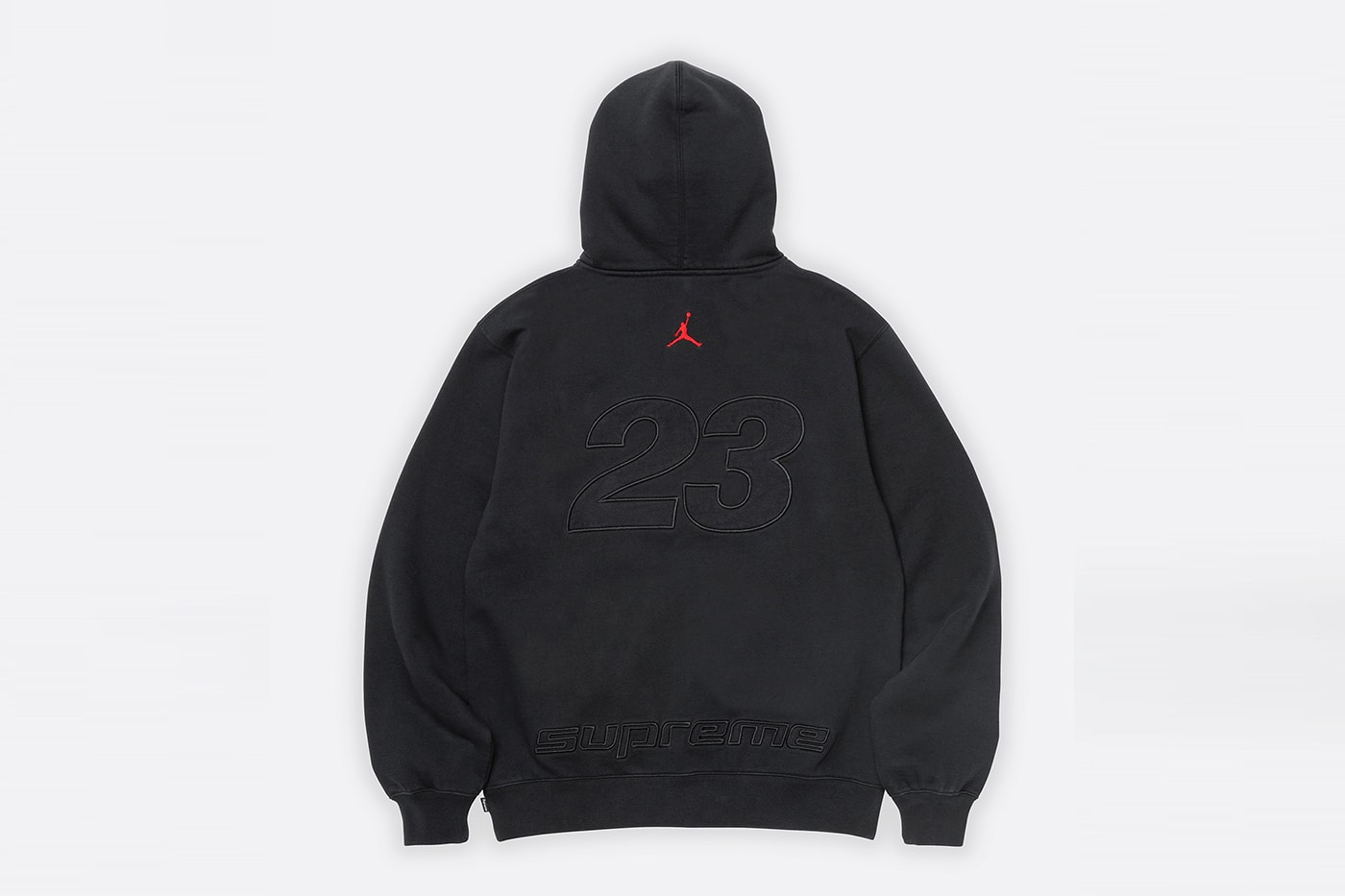 Jordan Brand x Supreme Spring 2026 Collaboration hooded leather jacket track pants zip up hooded sweatshirt basketball short jersey track jacket