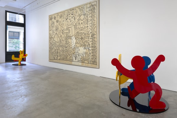 keith haring world in motion art artwork contemporary sixty white carlo mccormick paintings sculpture installation