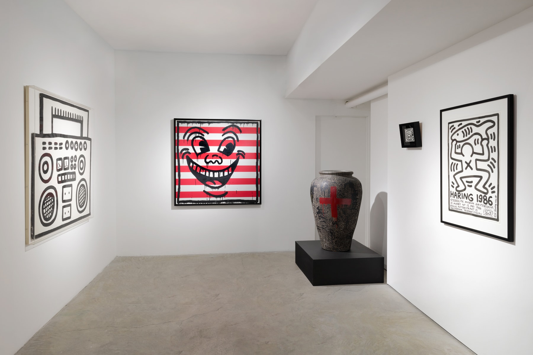 keith haring world in motion art artwork contemporary sixty white carlo mccormick paintings sculpture installation
