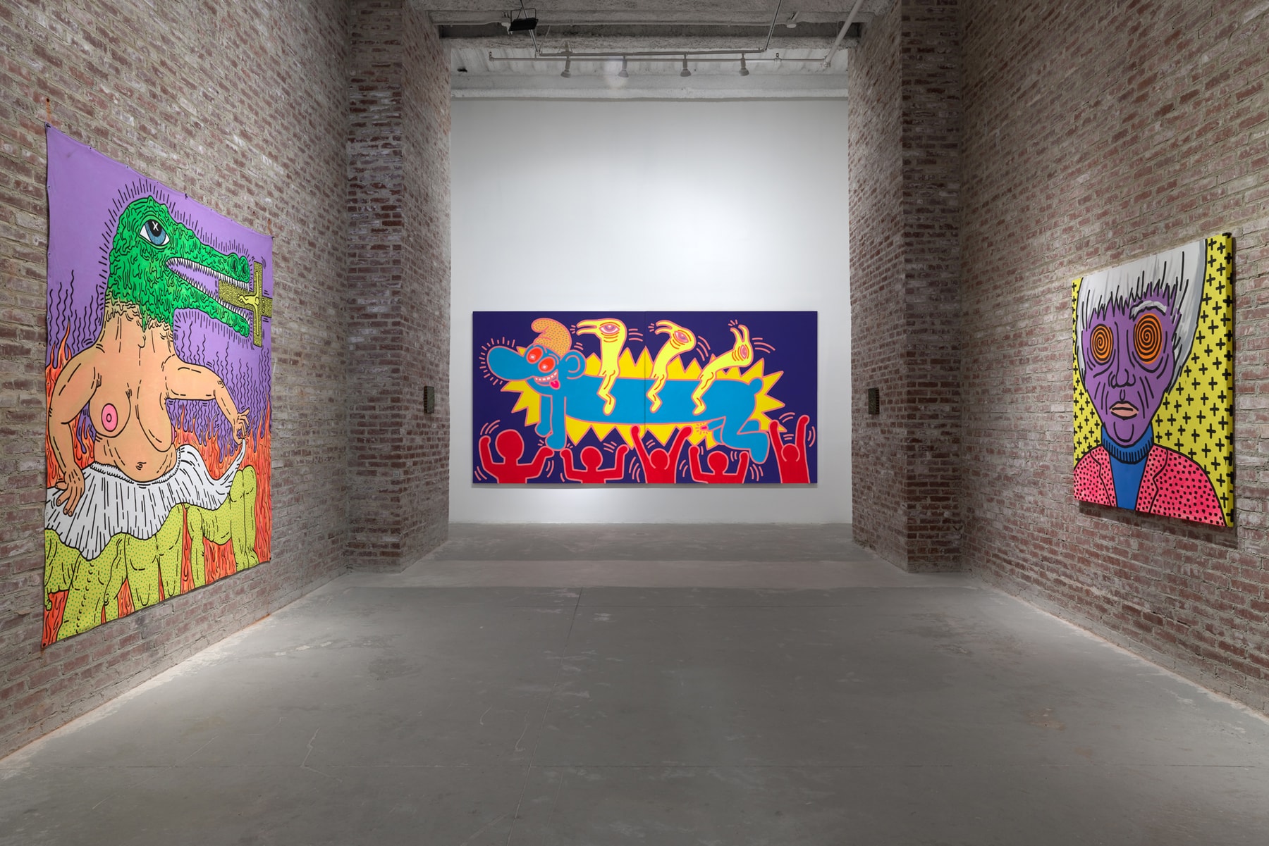 keith haring world in motion art artwork contemporary sixty white carlo mccormick paintings sculpture installation