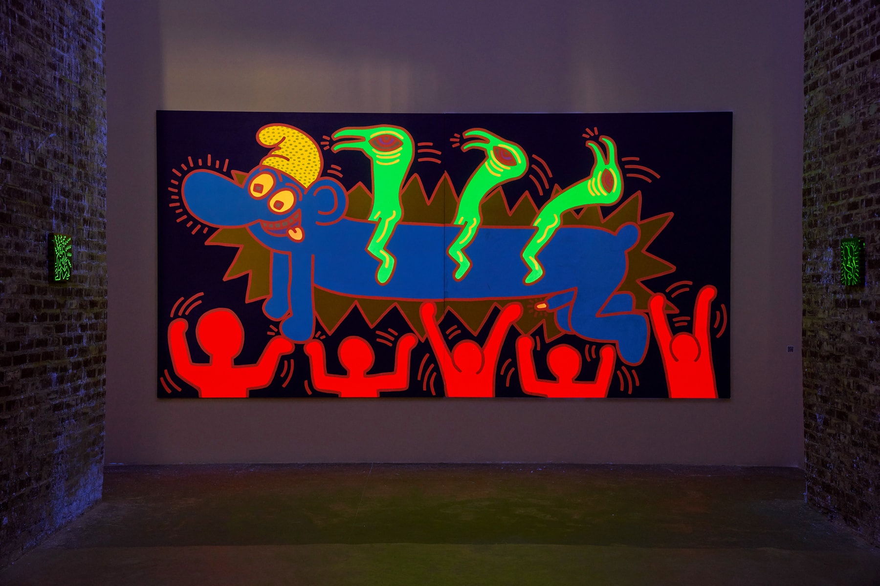 keith haring world in motion art artwork contemporary sixty white carlo mccormick paintings sculpture installation