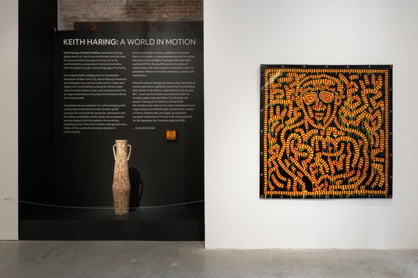keith haring world in motion art artwork contemporary sixty white carlo mccormick paintings sculpture installation