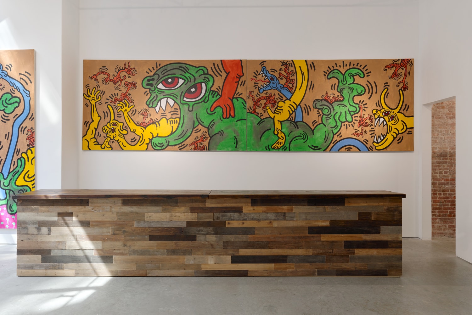 keith haring world in motion art artwork contemporary sixty white carlo mccormick paintings sculpture installation