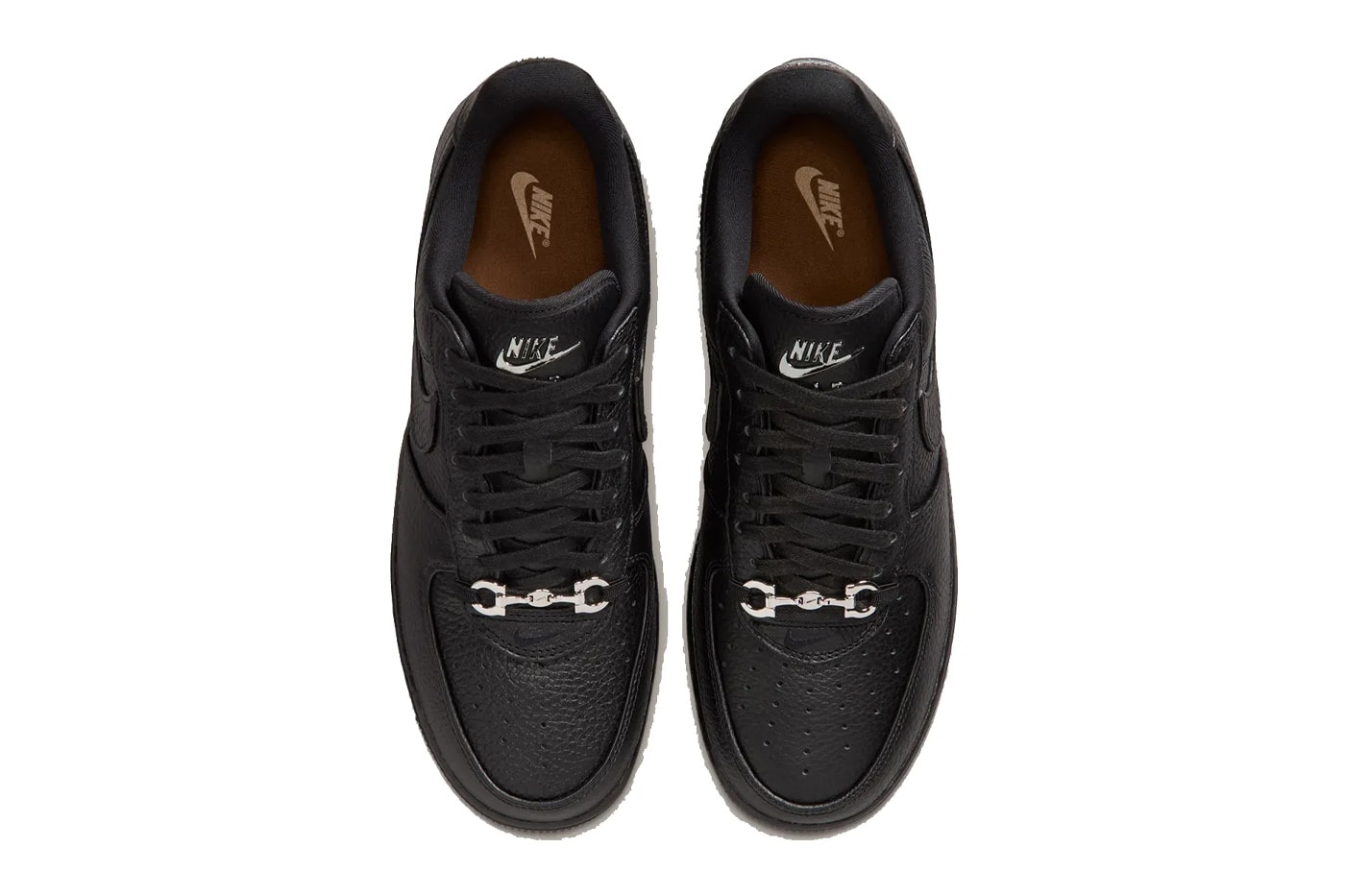 Nike Air Force 1 Low "Black Leather" Loafer Buckle Formal Wear Meets the Hardwood: Nike Elevates the Air Force 1 in "Black Leather" Featuring a Loafer Buckle IM5754-001