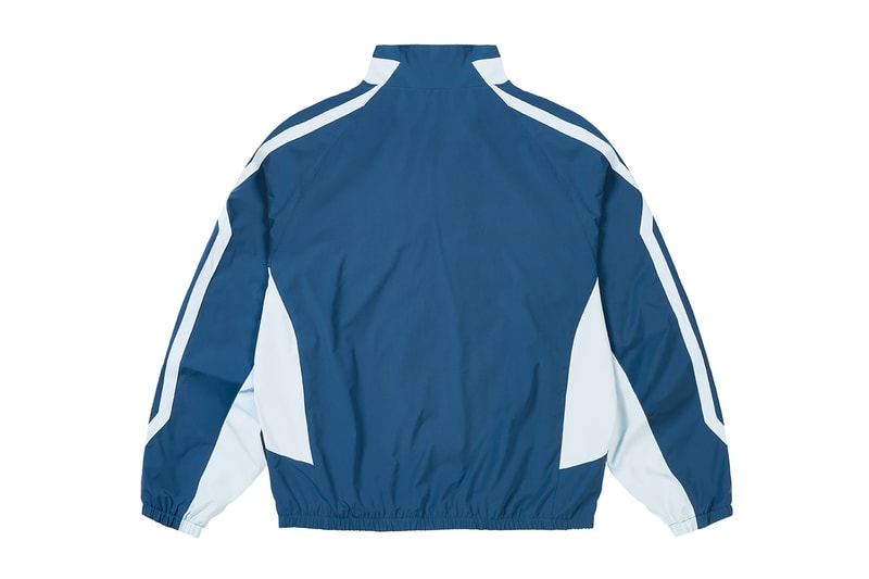 Everything Dropping at Palace This Week Summer 2026 Drop 5  Palello Cycling Zip Jacket in Multi, Red and Black - Paella Cycling Runner Cap in Multi, Red and Black - Links Shell Tracksuit in Navy, Black and Ice - Bulldog Mesh Jersey and Shorts in Navy, Black and White