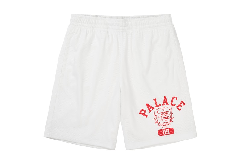 Everything Dropping at Palace This Week Summer 2026 Drop 5  Palello Cycling Zip Jacket in Multi, Red and Black - Paella Cycling Runner Cap in Multi, Red and Black - Links Shell Tracksuit in Navy, Black and Ice - Bulldog Mesh Jersey and Shorts in Navy, Black and White