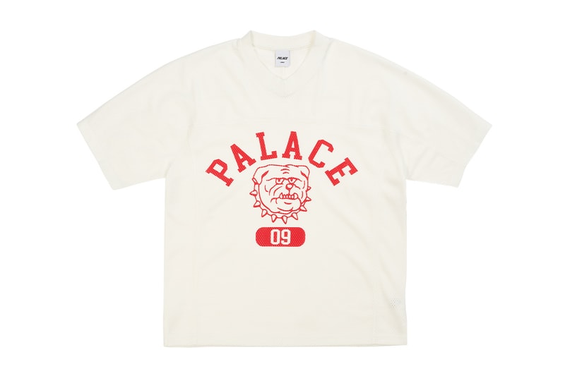 Everything Dropping at Palace This Week Summer 2026 Drop 5  Palello Cycling Zip Jacket in Multi, Red and Black - Paella Cycling Runner Cap in Multi, Red and Black - Links Shell Tracksuit in Navy, Black and Ice - Bulldog Mesh Jersey and Shorts in Navy, Black and White