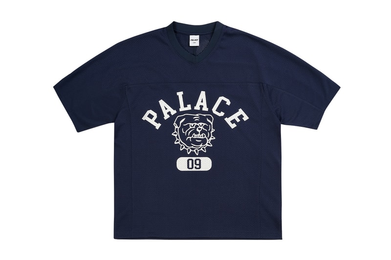 Everything Dropping at Palace This Week Summer 2026 Drop 5  Palello Cycling Zip Jacket in Multi, Red and Black - Paella Cycling Runner Cap in Multi, Red and Black - Links Shell Tracksuit in Navy, Black and Ice - Bulldog Mesh Jersey and Shorts in Navy, Black and White