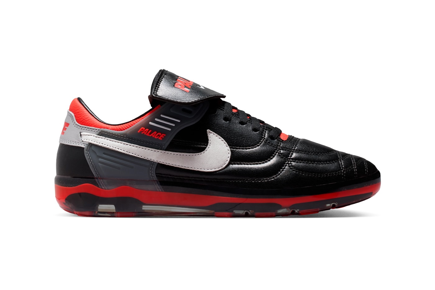 Side angle of the Nike Cryoshot collection showing Patta Mercurial and Jacquemus Tiempo