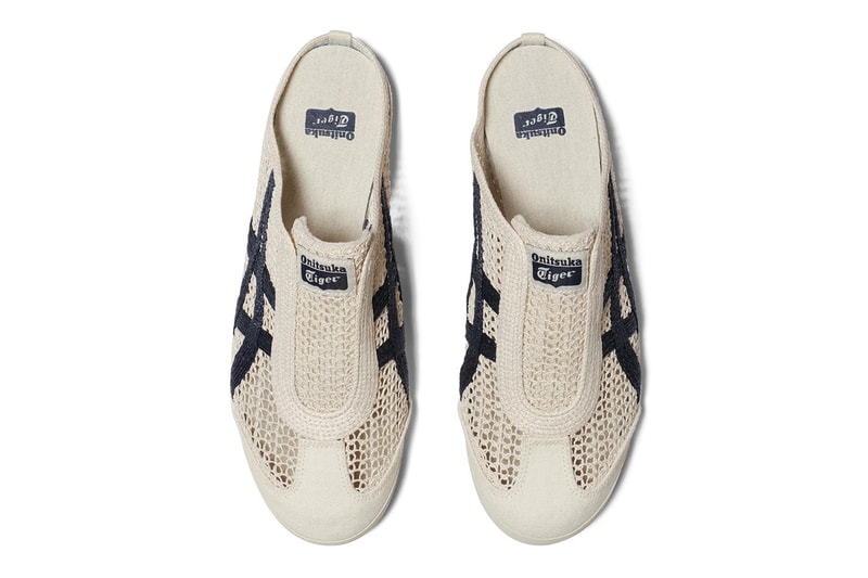 Onitsuka Tiger MEXICO 66 SABOT backless mule in neutral colorway, side profile view - detail view 4