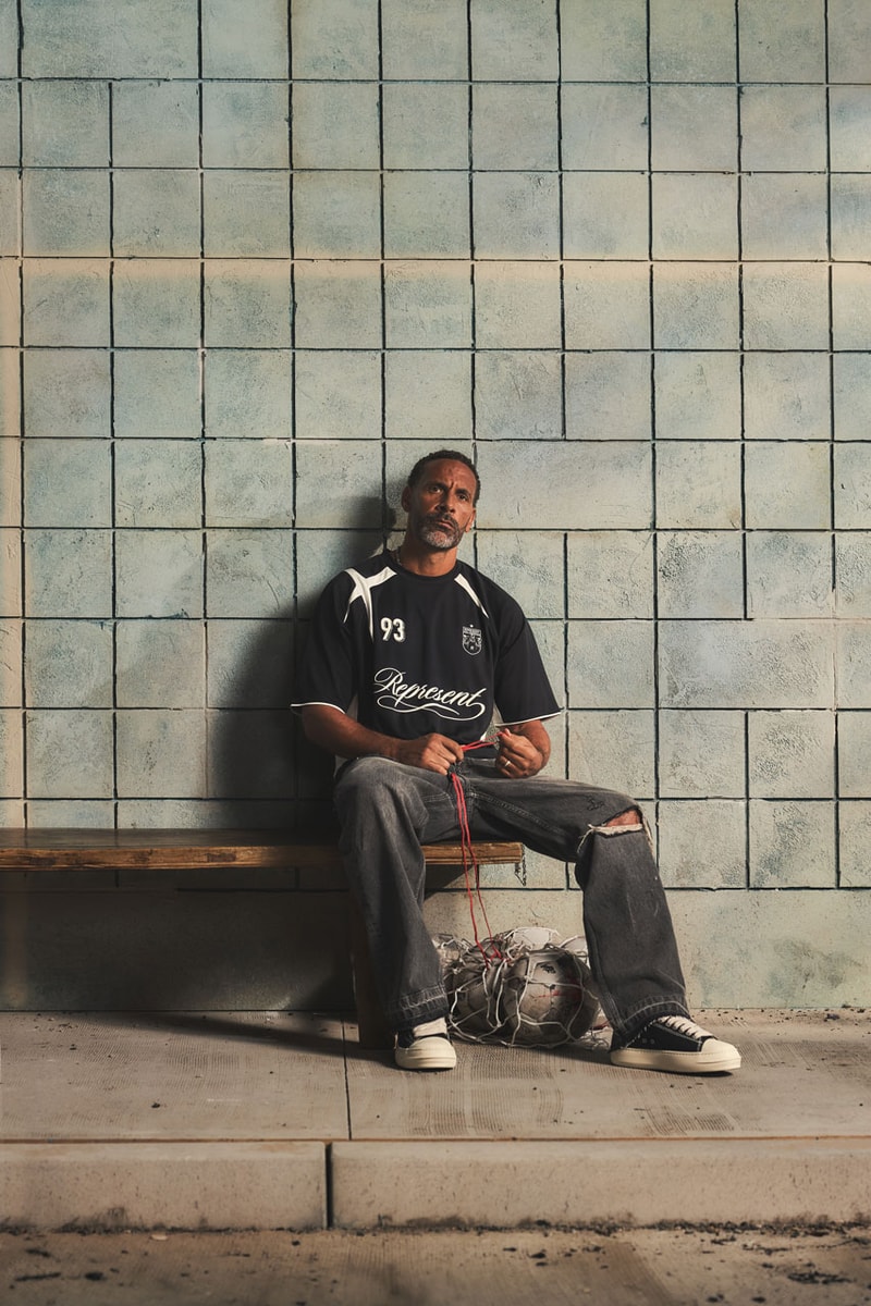 represent champions collection rio ferdinand football shirts kits retro vintage collar faded tracksuit 00s style world cup fashion style