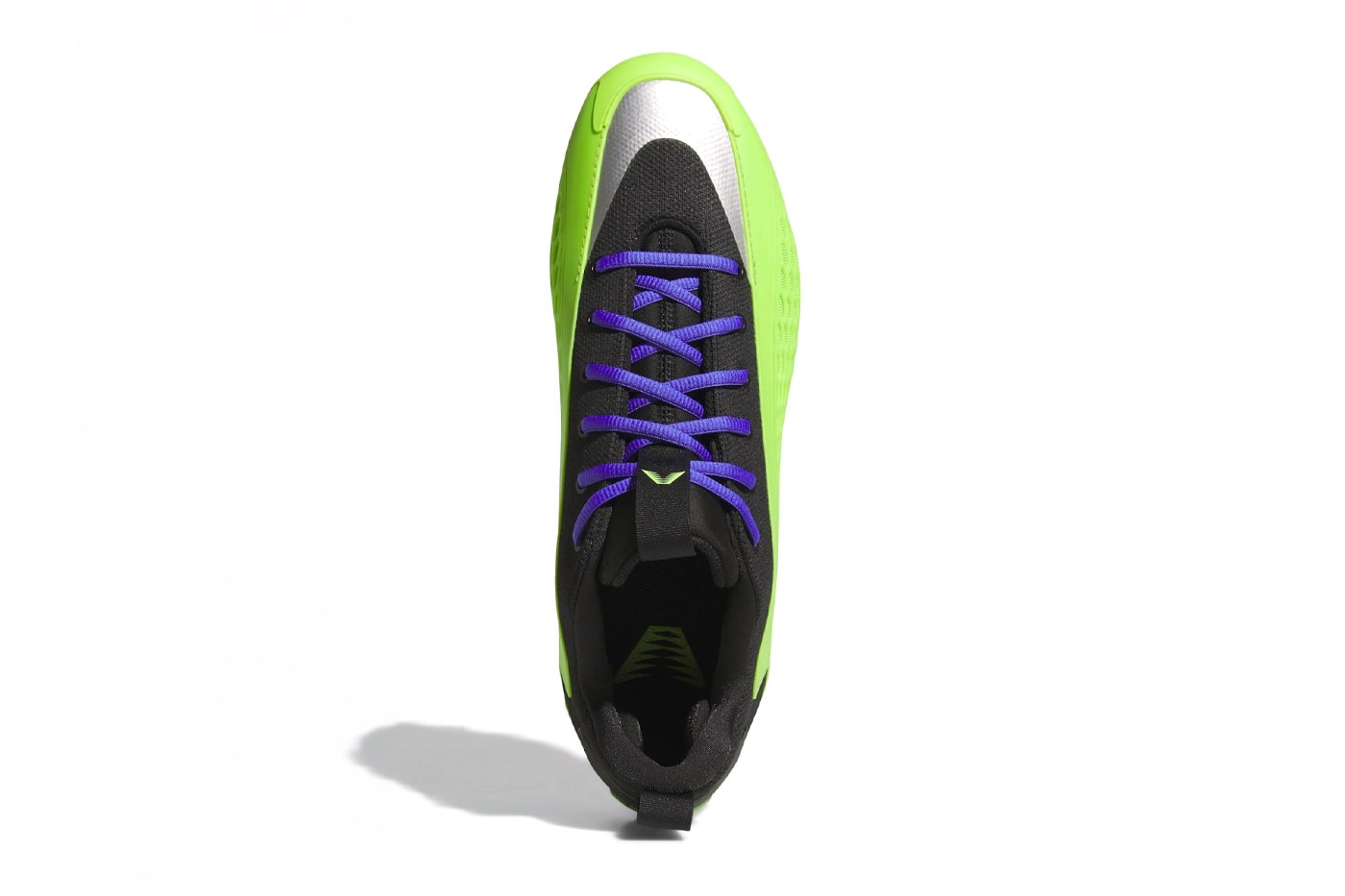 adidas Anthony Edwards 1 Low Cleat "Atlanta Vikings" KK3085 Core Black/Semi Solar Green-Solar Purple soccer football shoe nba minnesota timberwolves