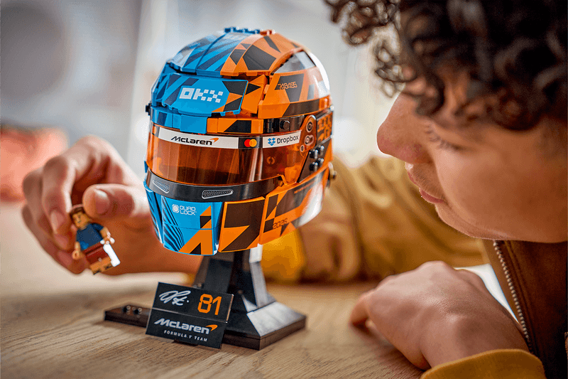 LEGO McLaren 1000 Race Helmet Sets Collaboration lando norris oscar piastri