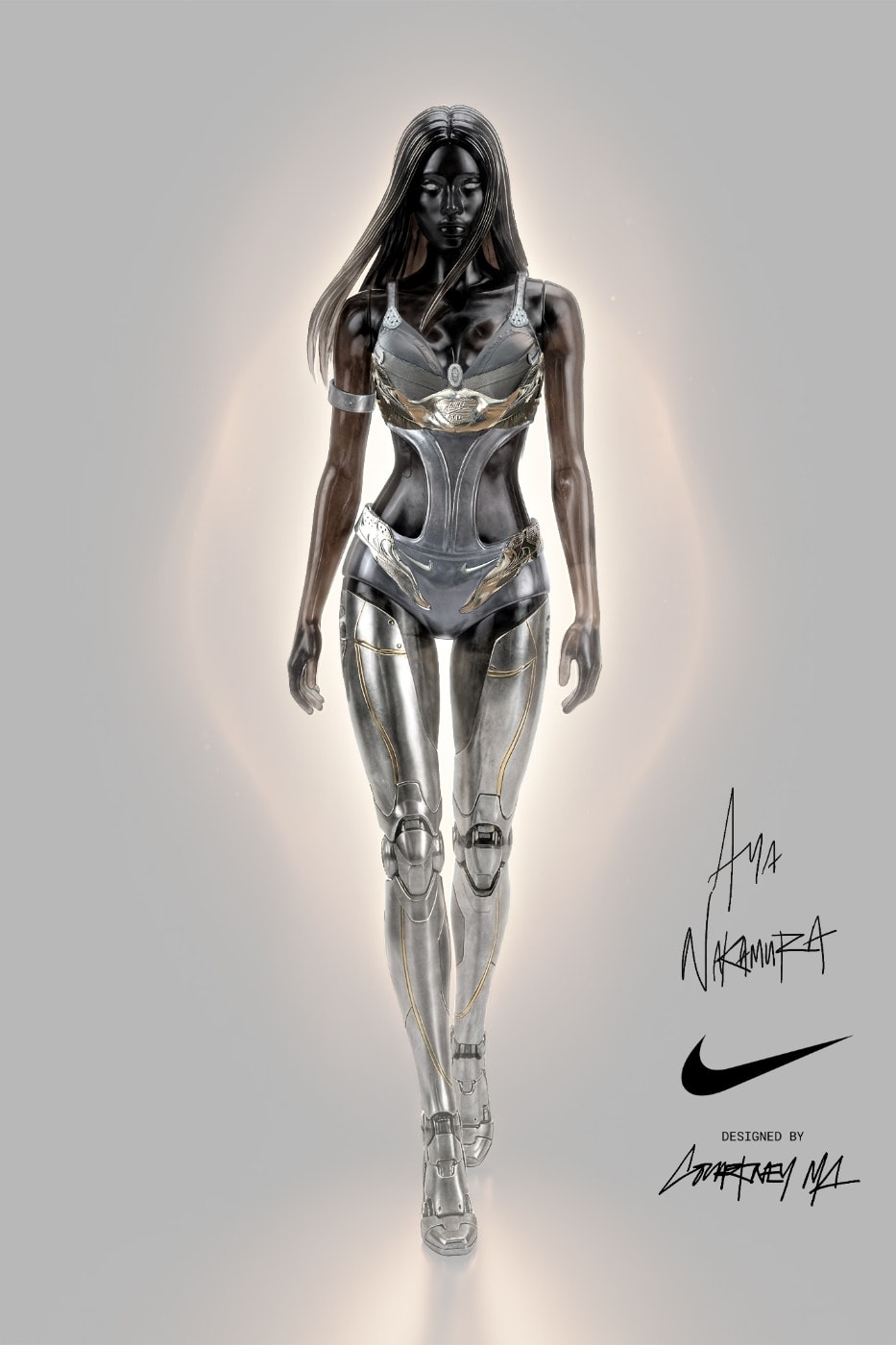 Courtney MC x Nike Custom Look for Aya Nakamura Paris Show