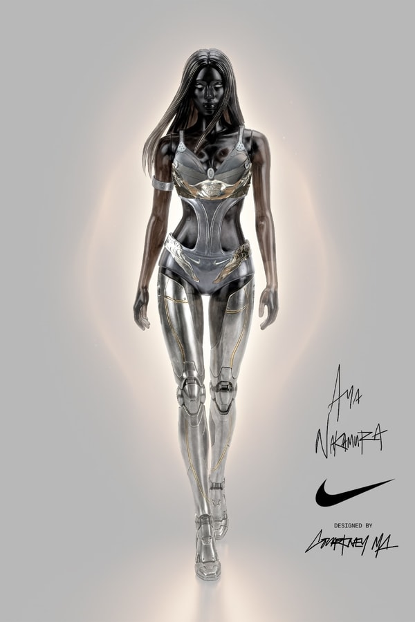 Courtney MC x Nike Custom Look for Aya Nakamura Paris Show