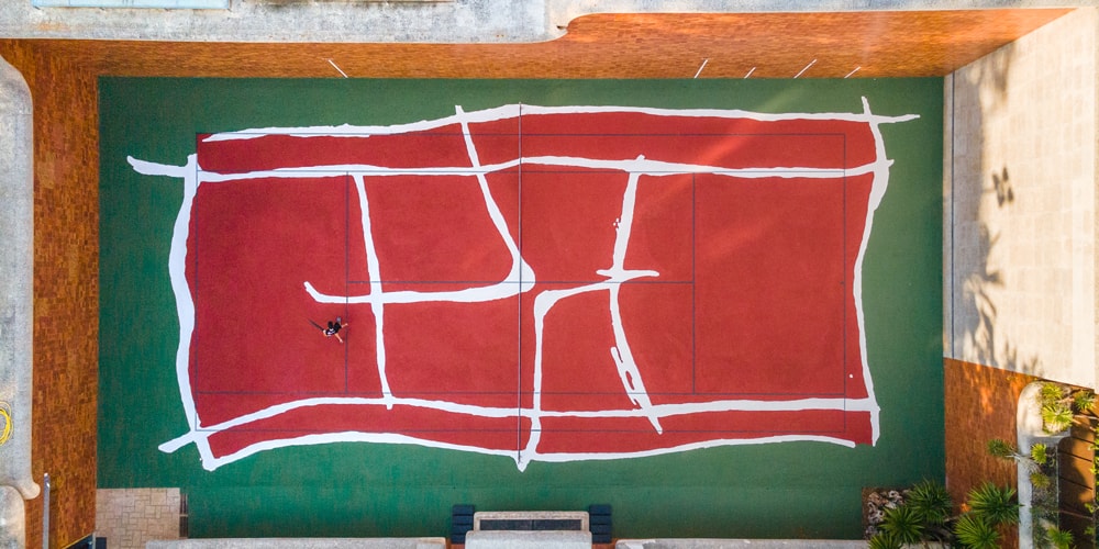 Casa Axis Turns the Tennis Court Into a Playable Artwork