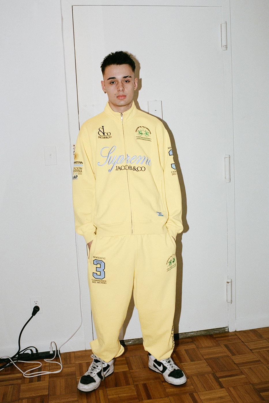 La Martina x Supreme Jacob & Co. Spring 2026 Collaboration Jacket, Rugby, Soccer Jersey, Zip Up Sweatshirt, Sweatpant and 6-Panel Hat.