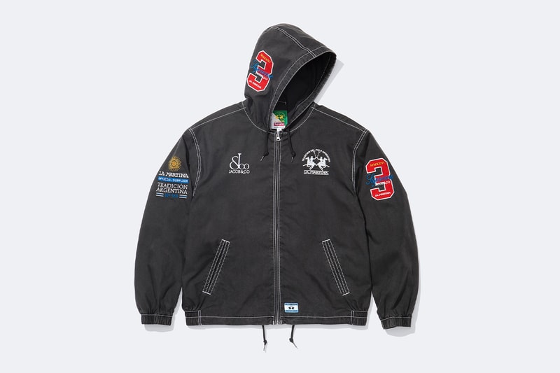 La Martina x Supreme Jacob & Co. Spring 2026 Collaboration Jacket, Rugby, Soccer Jersey, Zip Up Sweatshirt, Sweatpant and 6-Panel Hat.