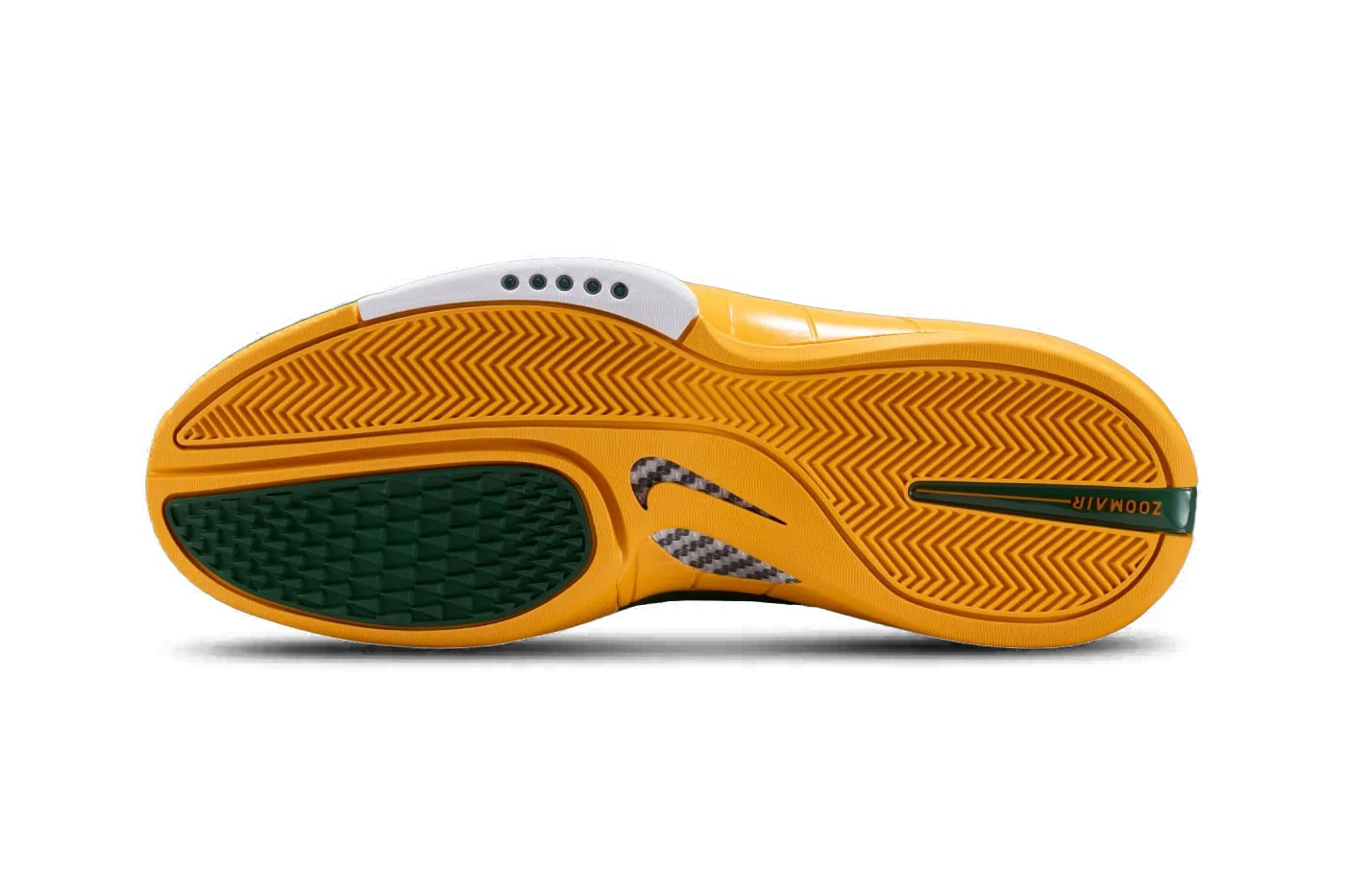 Nike Air Zoom Huarache 2K4 "Sue Bird" White/Deep Forest-Canyon Gold IW1884-100 birdy seattle storm wnba