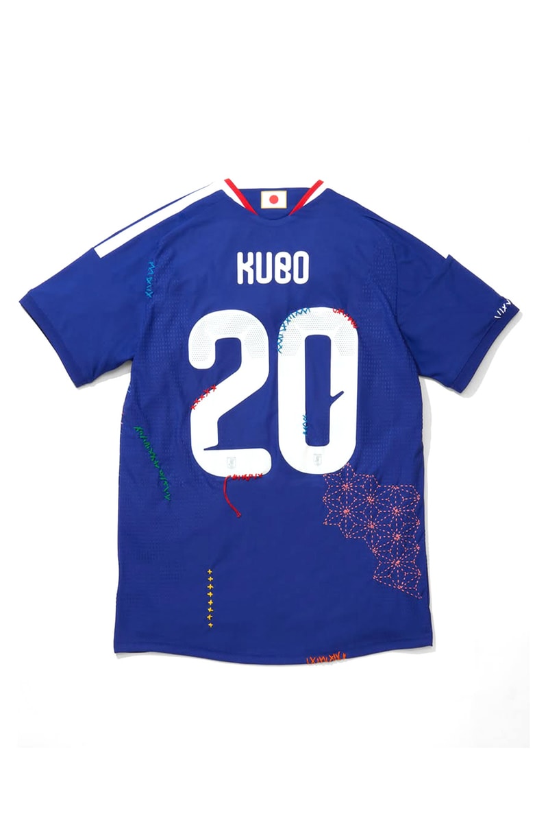 Japan World Cup Football Jersey Receives the Sashiko Gals Treatment samurai blue Takefusa Kubo adidas