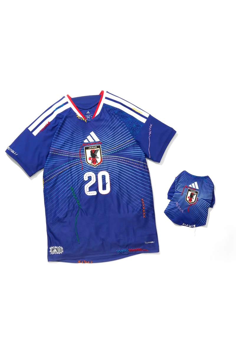 Japan World Cup Football Jersey Receives the Sashiko Gals Treatment samurai blue Takefusa Kubo adidas