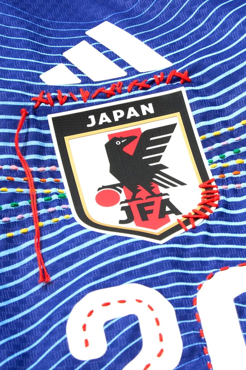 Japan World Cup Football Jersey Receives the Sashiko Gals Treatment samurai blue Takefusa Kubo adidas