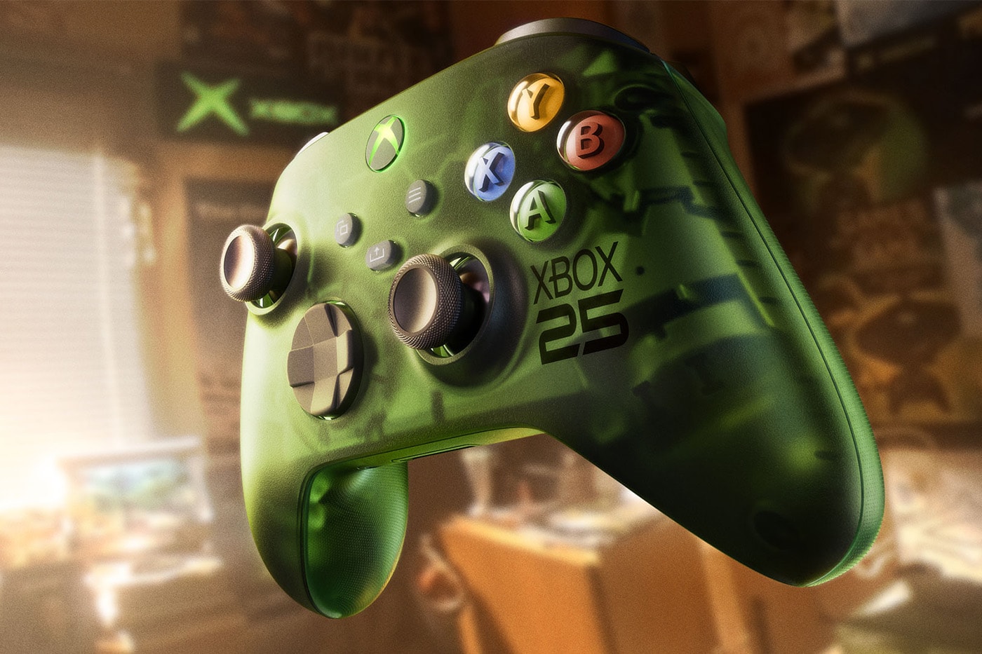 Xbox Series X25 Limited Edition console and controller in translucent green design celebrating 25 years of Xbox