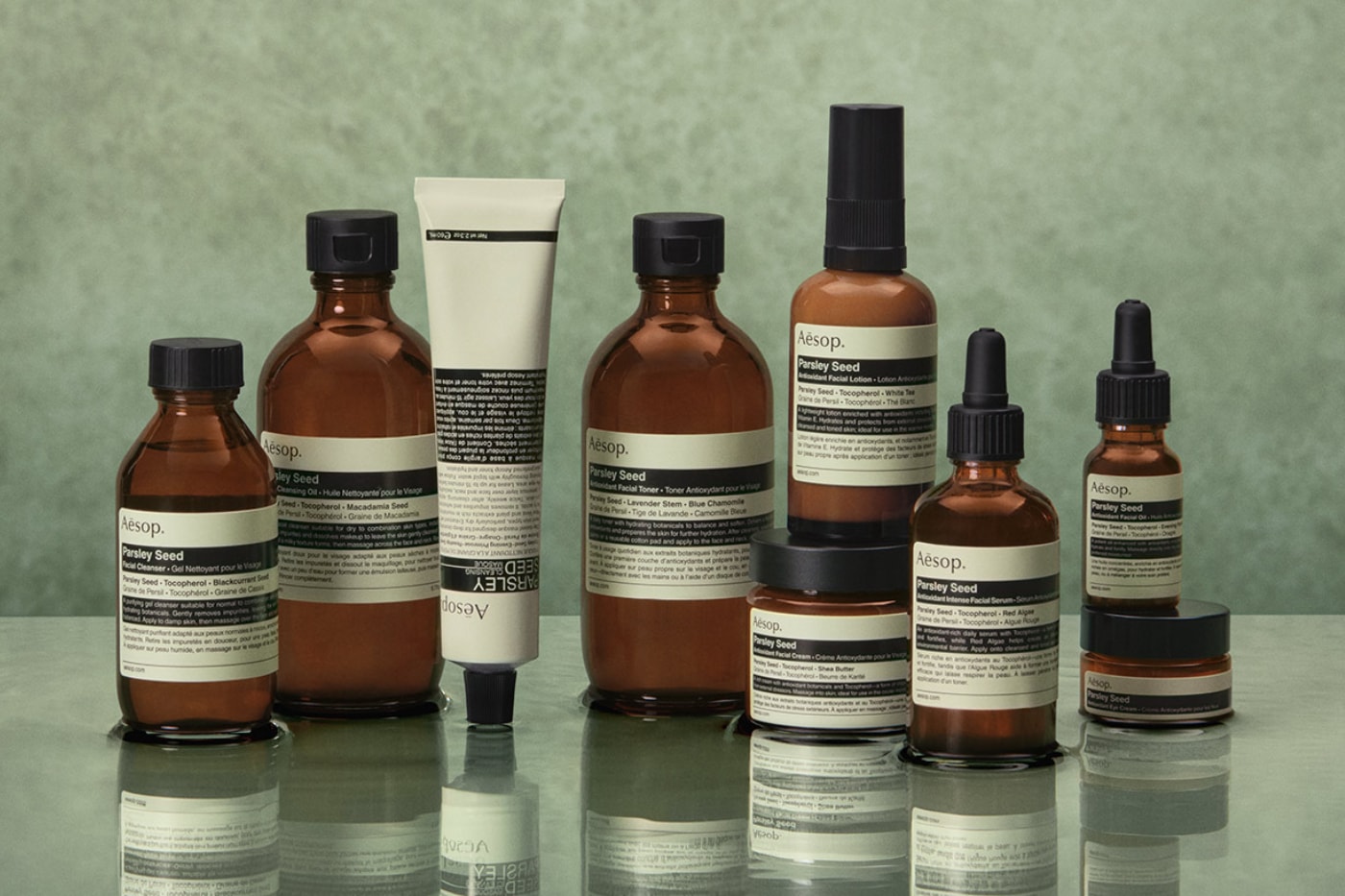 Aesop Parsley Seed Deep-Cleansing Protocol Release Info Facial Cleanser Facial Cleansing Oil Cleansing Masque Anti-Oxidant Facial Toner Hydrator