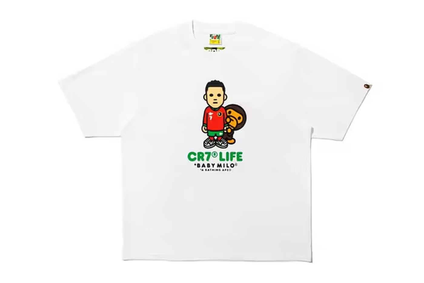 BAPE and Cristiano Ronaldo's CR7 LIFE Unveil Summer Baby Milo T-Shirts football world cup portugal a bathing ape