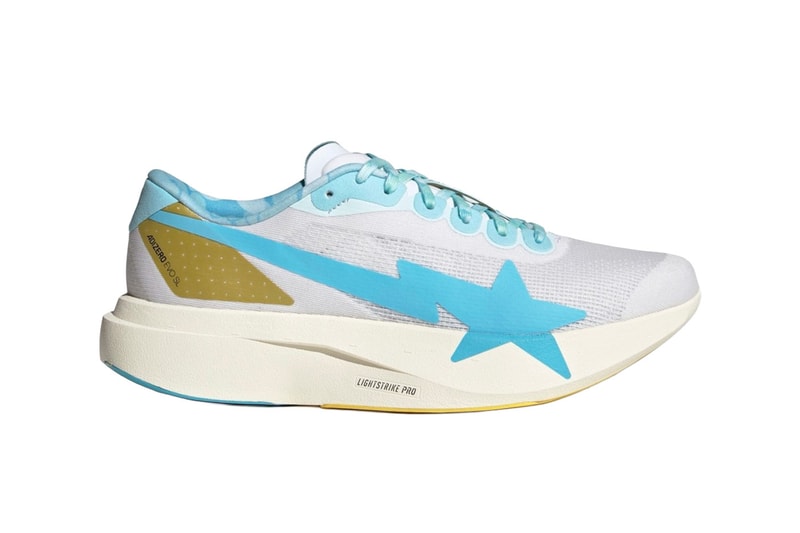 BAPE adidas Adizero EVO SL Collaboration Release Info Blue/Green KJ5749 White/Gold KJ5751 Release Info LIGHTSTRIKE PRO