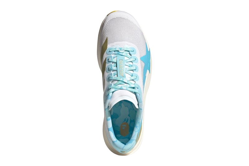 BAPE adidas Adizero EVO SL Collaboration Release Info Blue/Green KJ5749 White/Gold KJ5751 Release Info LIGHTSTRIKE PRO