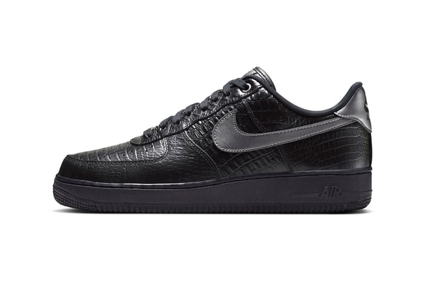 Nike Air Force 1 Low "Triple Black Croc" Release Info Black/Metallic Dark Grey IV6306-010