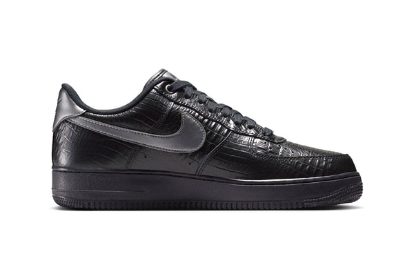 Nike Air Force 1 Low "Triple Black Croc" Release Info Black/Metallic Dark Grey IV6306-010