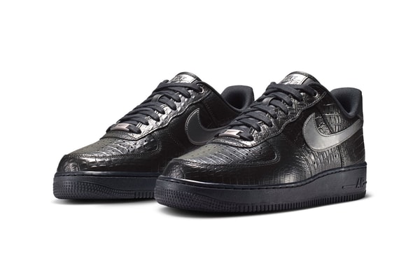 Nike Air Force 1 Low "Triple Black Croc" Release Info Black/Metallic Dark Grey IV6306-010