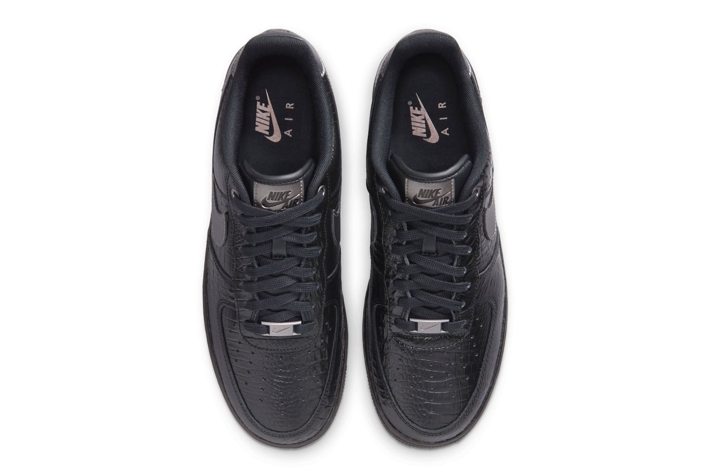 Nike Air Force 1 Low "Triple Black Croc" Release Info Black/Metallic Dark Grey IV6306-010