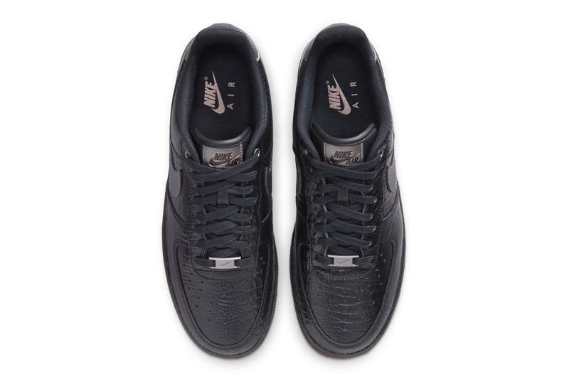 Nike Air Force 1 Low "Triple Black Croc" Release Info Black/Metallic Dark Grey IV6306-010