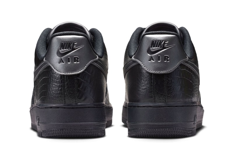 Nike Air Force 1 Low "Triple Black Croc" Release Info Black/Metallic Dark Grey IV6306-010
