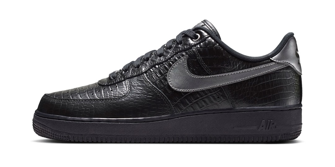 Nike Brings Luxe Textures to the Air Force 1 Low "Triple Black Croc"